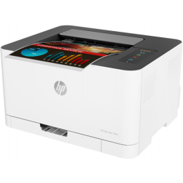 HP 4ZB95A Impresora Láser Color 150nw WiFi Compacta para Oficina, 18 ppm Negro, 4 ppm Color, USB, Ethernet, AirPrint, Blanca