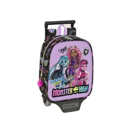 Mochila Escolar con Ruedas Monster High Creep Negro 22 x 27 x 10 cm