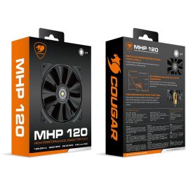 COUGAR MHP 120 Ventilador para Carcasa de PC 120mm, 600-2000 RPM, Flujo Aire 82.48 CFM, Negro