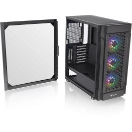 Thermaltake Versa T27 ARGB Black - Torre Midi PC Gaming - Caja de Ordenador de Sobremesa con Iluminación ARGB
