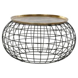 Mesita Auxiliar Loft DKD Home Decor Dorado Negro 80 x 44 x 80 cm Precio: 211.49999948. SKU: B187N4K254