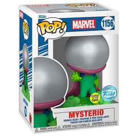 Funko Pop Marvel Comics Mysterio 66637 - Figura de Vinilo, Efecto Metálico y Glow in The Dark, 9 cm