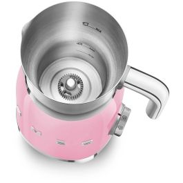 Smeg MFF11PKEU Espumador de Leche Eléctrico 50's Style Retro Rosa - Calentador Automático para Espuma Cremosa