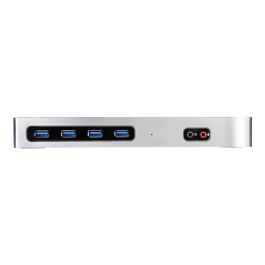 Hub USB Startech DK30A2DH Negro/Plateado Plateado 40 W