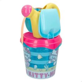 Hello Kitty Set Cubo de Playa 18 cm con Pala, Rastrillo, Regadera y Molde en Red