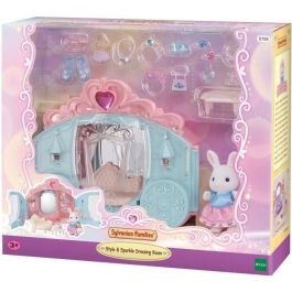 Playset - SYLVANIAN FAMILIES - Vestirse de Princesa - Carruaje y Niña Conejo de Nieve