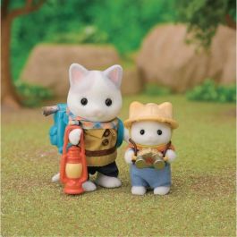 Figuras Articuladas - SYLVANIAN FAMILIES - Hijo y Bebé Gato Latte - Aventura en el Bosque Secreto