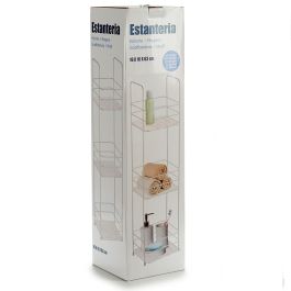 Estantería Metal Cuadrada 3 Pisos Berilo 16x62x16 cm, Metal Cromado, Transparente (6 Unidades) Estantería Metal Cuadrada 3 Pisos Berilo 16x62x16 cm, Metal Cromado, Transparente (6 Unidades)