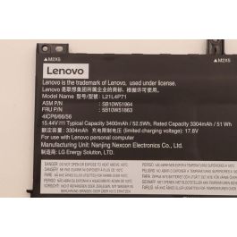 Lenovo Batería Interna Original Litio-Ion 52.5Wh 4 Celdas para ThinkPad P14s T14 Series, Máximo Rendimiento