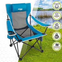Tumbona camping poliester con almohada aktive 152x54x75cm Tumbona camping poliester con almohada aktive 152x54x75cm