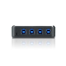 Aten US434 Dispositivo de Compartición de Periféricos USB 3.0 de 4 Puertos, Compatible con 4 Ordenadores