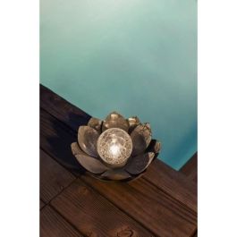 Galix Lirio de Agua Solar Decorativo para Jardín | Bola Agrietada 25 cm | Luz LED Blanca Metal/Vidrio | 8 Horas Iluminación Precio: 29.99000004. SKU: B142GRNMSL
