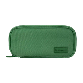 Liderpapel Estuche Portatodo Funky 3 Cremalleras con Aperturas Laterales Verde Blanco Azul 220x100x65 mm