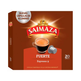 Saimaza Cafe Fuerte Espresso Intensidad 9 Caja de 20 Capsulas Compatible Nespresso Precio: 10.703. SKU: B1G9DJYVES