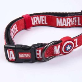 Cerdá Collar Premium Perro T1XXS Marvel XXS/XS Rojo - Talla Pequeña para Arneses y Correas