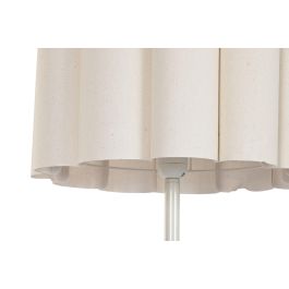 DKD Home Decor Lámpara de Pie Urban de Metal y Lino Crudo Blanco 37x150x37 cm con Casquillo E27 50W - Pack 2 Unidades