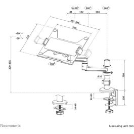 Soporte para Portátil, eBook y iPad Neomounts DS20-425BL1 17,3" 11,6"