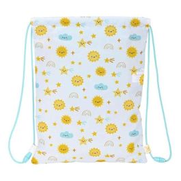 Bolsa Mochila con Cuerdas Safta Solete Amarillo Blanco 26 x 34 x 1 cm