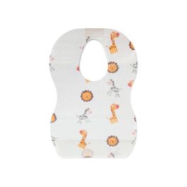 KioKids Baberos Desechables de Un Uso en Celulosa con Bolsillo Recoge-Migas, Multicolor, +6 Meses, 10 Unidades