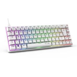 Teclado para juegos - The G-Lab - KEYZ TITAN - Mecánico (interruptor rojo) - Con cable - RGB - Blanco