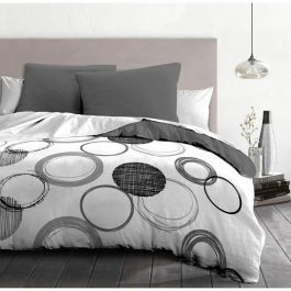 Home Linge Passion HOM3701393708296 Conjunto de edredones de microfibra, 240x260 cm, 2 fundas de almohada 63x63 cm, gris claro