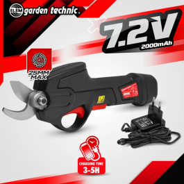 Elem Tijeras de Podar Recargables de Litio 7.2V con Batería Integrada y Cargador