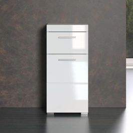 Trendteam TRE4251014141968 Mueble bajo de baño AMANDA 1 puerta + 1 cajón Blanco L37 x P31 x H79 cm