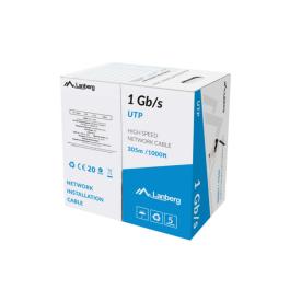 Lanberg LCU6-10CC-0305-BK Cable de Red U/UTP (UTP) Cat.6 Negro 305 metros para Gigabit Ethernet (1000 Mbit/s) Precio: 50.49999977. SKU: B1HKW88JTM