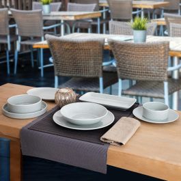 Ariane Bandeja Oval Porous Porcelana Reforzada para Hostelería Verde 26 cm, Extra Resistente Antidesportillamiento (12 Unidades)