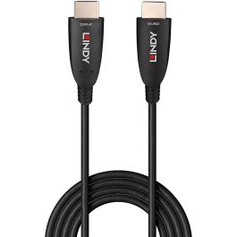 Lindy Cable HDMI Híbrido de Fibra Óptica 20m, 8K60Hz, 48Gbps, HDR Dinámico, eARC, VRR, ALLM, QFT