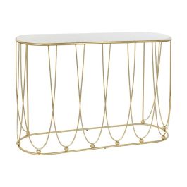 DKD Home Decor Consola Chic de Mármol Blanco y Estructura de Metal Plateado. Mueble de Recibidor. Medidas: 115x35x78 cm Precio: 153.99000023. SKU: B1CZ9PN6SJ