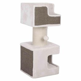 Trixie Poste Rascador de Pared para Gatos Acadia 160 cm, con Sisal y Cama Blanda de Felpa Lavable, Gris