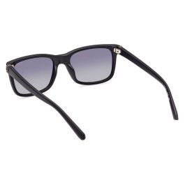 Guess GU00066 02D Gafas de Sol para Hombre Rectangulares Polarizadas Negro Mate Cristales Humo 55mm 19mm 150mm