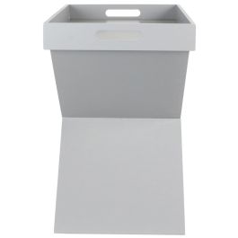 Home Deco Factory Mesa Bandeja Desmontable Gris 46x32 cm h.48,5 cm