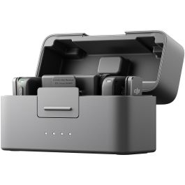 DJI Mic Mini (2TX+1RX+Charging Case) Micrófono Omnidireccional con Receptor de Cámara y 2 Transmisores, 400m de Alcance