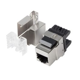 Lanberg KSF6-1000 Módulo Conector de Red Plano RJ-45 Negro Metálico Lanberg KSF6-1000 Módulo Conector de Red Plano RJ-45 Negro Metálico