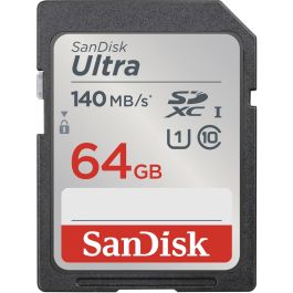 SanDisk Tarjeta de Memoria 64GB SDXC UHS-I Clase 10 140MB/s SDSDUNB-064G-GN6IN Precio: 13.50000025. SKU: S0235287