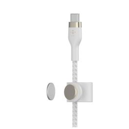 Belkin CAA011ds1MWH Cable USB-C a Lightning Trenzado de Silicona 1m Blanco