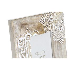 DKD Home Decor Marco de Foto Hamsa Indio 10x15cm Marrón Mango 25.5 x 20 x 2 cm