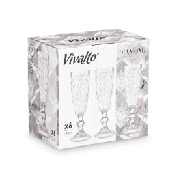 Copa Cava Diamante Vivalto 170 ml - Vidrio Transparente 7x20x7 cm (24 Unidades) Copa Cava Diamante Vivalto 170 ml - Vidrio Transparente 7x20x7 cm (24 Unidades)