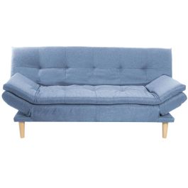 Sofa Cama Scandi DKD Home Decor Azul Celeste Natural 85 x 83 x 180 cm