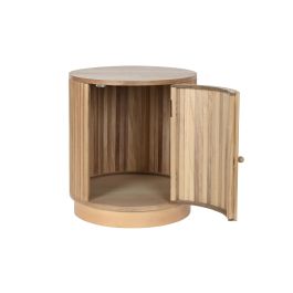 DKD Home Decor Mesita de Noche Balines Natural Paulownia/MDF con 1 Puerta 43x43x48 cm DKD Home Decor Mesita de Noche Balines Natural Paulownia/MDF con 1 Puerta 43x43x48 cm