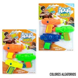 Color Baby Pistola de Agua Aqua World, Pack de 3 Pistolas (19x3x25,5 cm) - Modelos Surtidos, Edad Mínima Recomendada 3 Años
