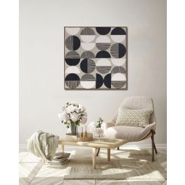Cuadro Moderno DKD Home Decor Negro Beige 2.4 x 80 x 80 cm (2 Unidades) Cuadro Moderno DKD Home Decor Negro Beige 2.4 x 80 x 80 cm (2 Unidades)
