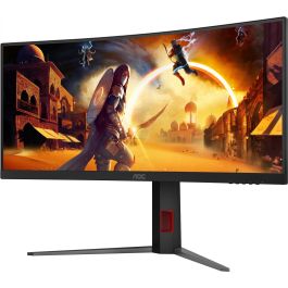 AOC CU34G4 Monitor Gaming Curvo 34" Wide Quad HD Fast VA 180Hz 1ms HDMI DisplayPort Negro/Rojo