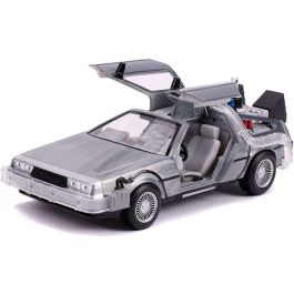 Coche de metal dlorean regreso al futuro ii con luz escala 1:24 30x15x11 cm Coche de metal dlorean regreso al futuro ii con luz escala 1:24 30x15x11 cm