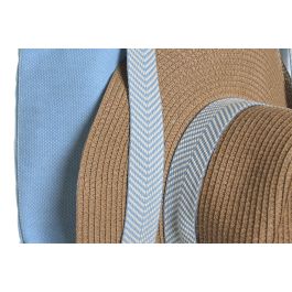 DKD Home Decor Bolso Mediterraneo Azul Coral Poliester Algodon 46 x 10 x 38 cm Set de 2 (4 Unidades)