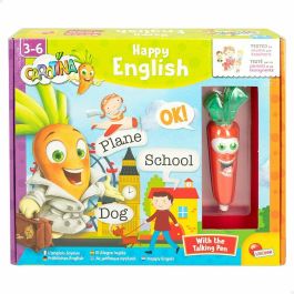 Lisciani Giochi Hablando Carotina - Happy English, Rompecabezas Interactivo de la Ciudad con Sonido y Luz para Aprender y Encontrar Objetos, +3 años