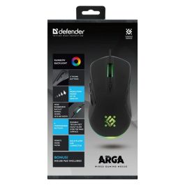 Ratón Gaming Defender GM-049 ARGA Negro 3600 DPI