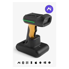 Inateck BCST-75S Lector de códigos de barras portátil inalámbrico 1D/2D, Bluetooth, USB, resistente IP67, batería 2600 mAh, color negro Precio: 150.7902. SKU: B17HZARG58